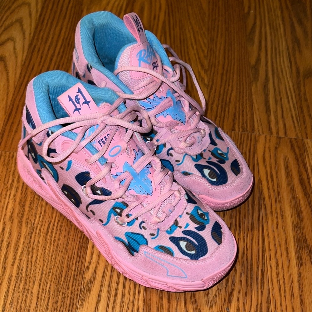 Kids Pink and Blue Sneakers